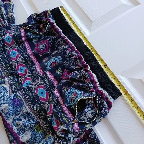 Bae City Elephant Print Harem Pants 3X joggers lounging PJ pajama pants pockets - Picture 9 of 16